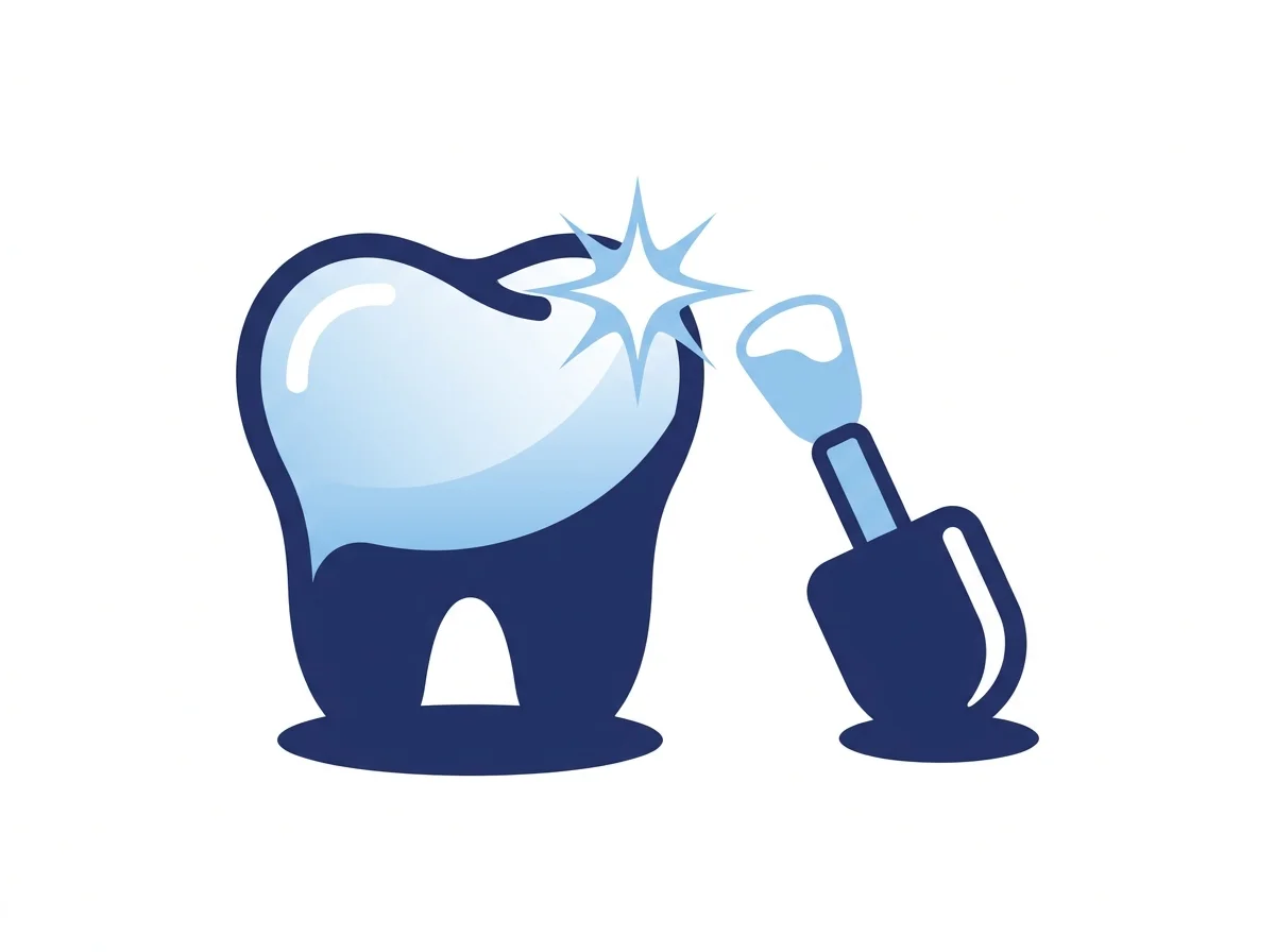 Ilustração de um dente polido e brilhante